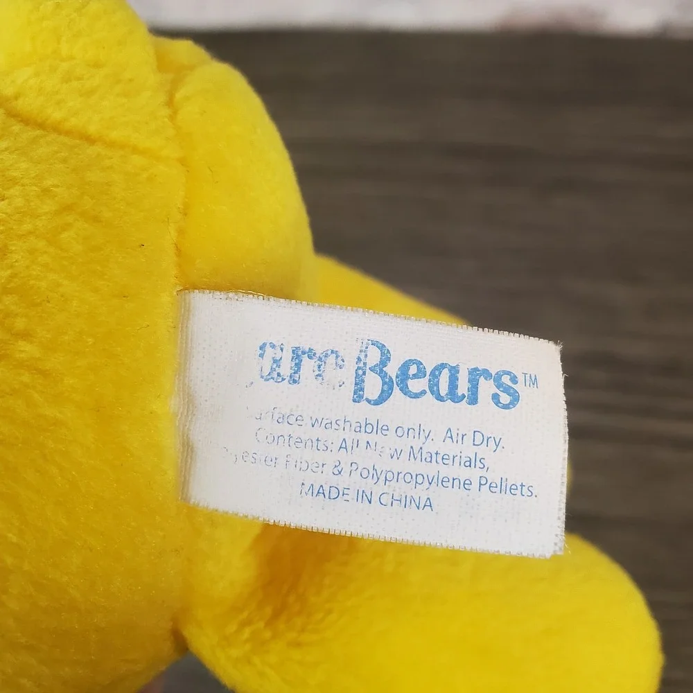 Vintage CARE BEARS 2002 Yellow Sun FUNSHINE Plush 8